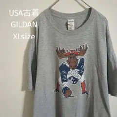 USA古着 GILDAN グレー Tシャツ XL キャラクタープリント