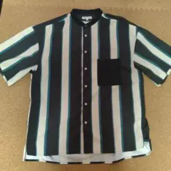 THE SHOP TK ストライプ 半袖シャツ XL