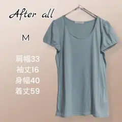 After all Mサイズ ビジュー装飾 半袖Tシャツ　ラインストーン