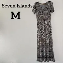 一点もの✨ Seven Islands 【M】レオパード柄半袖マキシワンピ