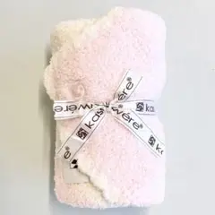カシウェア ベビーブランケット ストライプ キャップ セット ピンク/クリーム