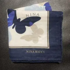 NINA RICCI 蝶のモチーフハンカチ　 スカーフ