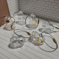 新品　けだまだま　毛玉入れ　メモリアル　キーホルダー　ペット　コンプリート　猫
