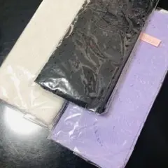刺繍レースコットン生地 3点セット