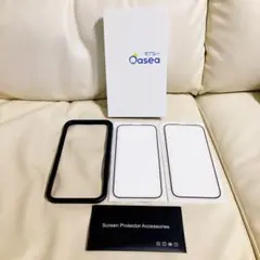 2枚❣️iPhone15 ProMax 用 ガラスフィルム 全面保護　黒縁