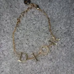 希少 Christian Dior ロゴ ブレスレット