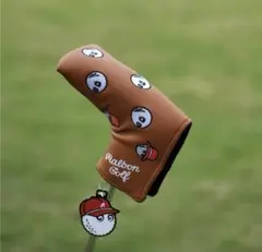 【大人気新品1点限定値下げ】マルボンゴルフピン型パターカバー磁石開閉タイプ茶色