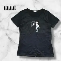 エル 半袖Tシャツ トップス プリントデザイン カットソー コットン 洗える