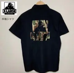 X-LARGE エクストララージ　ハーフジップシャツ　ブラック　サイズM