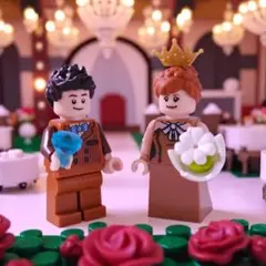 レゴ ミニフィグ♡ウェディング ドレス 結婚証明 リングピロー SC5
