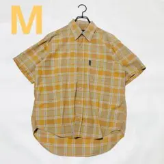 ROYAL COUNTY POLO CLUB 半袖チェックシャツ M イエロー系