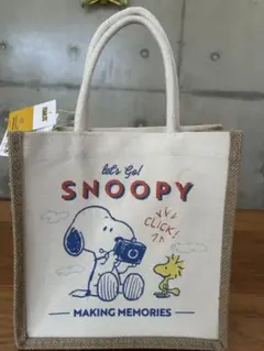 新品⭐︎未使用♡スヌーピー　ジュート トートバッグ