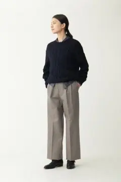 MARGARET HOWELL/ウールコットンツイルパンツ/size3/ベージュ