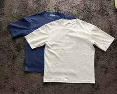 ユニクロ　エアリズムコットンオーバーサイズTシャツ5分袖 2枚まとめ売り