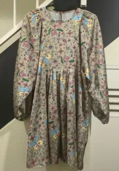 【PERSONS】パーソンズ　ノブオイケダ　フラワープリントチュニック