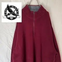 USA古着 エディーバウアー eddiebauer ハーフジップ 厚手 ニット