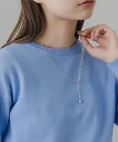 ニュアンススネークボールドロップネックレス