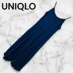 『UNIQLO』 ユニクロ (M) / キャミソールフレアワンピース レーヨン