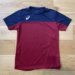 Asics 半袖シャツ 赤/紺　M