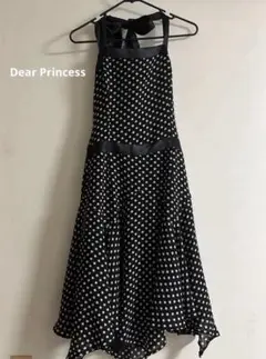 【美品】Sサイズ Dear Princess 水玉　フレアワンピース ブラック