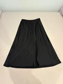 UNIQLO ブラック ロングスカート L ペチコート付き