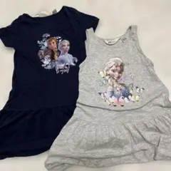 アナとエルサ ノースリーブワンピース 2着セット