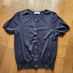 any sis　半袖　カーディガン　M 　紺　レディース　おしゃれ