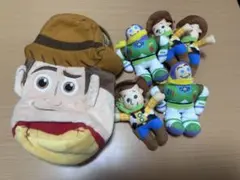 トイストーリー＊ウッディ バズ・ライトイヤー ぬいぐるみセット　ウッディポーチ