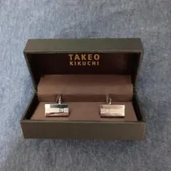 TAKEO KIKUCHI シルバー カフリンクス ケース付き