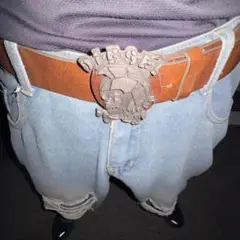 00s archive DIESEL skull belt Y2K　grunge
