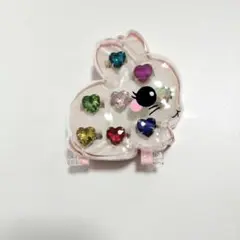 Bunny Case with 8 Heart Rings Set