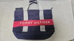 TOMMY HILFIGER ネイビー/レッド キャンパストートバック