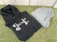 UNDER ARMOUR ブラック パーカー　セットアップ
