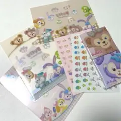 ダッフィーアンドフレンズ ミニファイル シール メモセット