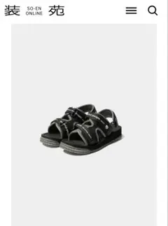 ビューティフルピープル　shaka サンダル　BLACK 23.5