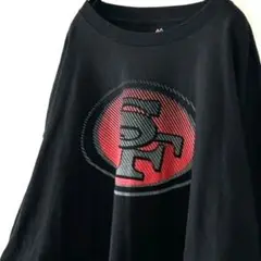 マジェスティック NFL SF 49ers Tシャツ 2XL ブラック 黒 古着