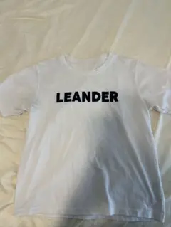 LEANDERロゴ ホワイトTシャツ Lサイズ Re:EDIT