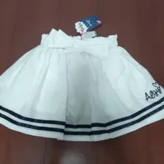 新品 タグ付き アルジー 白スカート 130サイズ