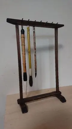 木製 筆立て ダークブラウン