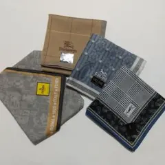 メンズ レトロハンカチ 4枚セット