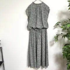 GLACIER グラシア　花柄ワンピース　ロングワンピース　M 美品　グリーン