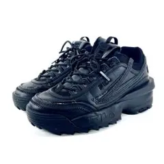 【ほぼ新品】FILA DISRUPTOR II EXP スニーカー 黒 24.5