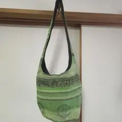 インド 肩掛けバッグ オーム文字柄 フェス アウトドア　サドゥーバッグ