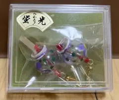 ピアス ガラス細工 風鈴花柄