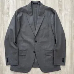 【美品】UNIQLO 感動ジャケット ウールライク グレー M 464003