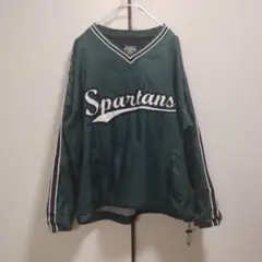 90s spartans スパルタンズ ナイロンプルオーバージャケット 深緑 M