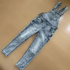 RODEO CROWNS ライトブルー デニムオーバーオール