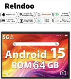 新品未使用 Relndoo Androidタブレット 64GB ブラック