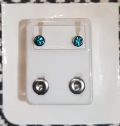 医療用ファーストピアス ブルージルコン