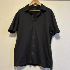 半袖シャツ ボタン付き ユニクロ 美品 ブラック S